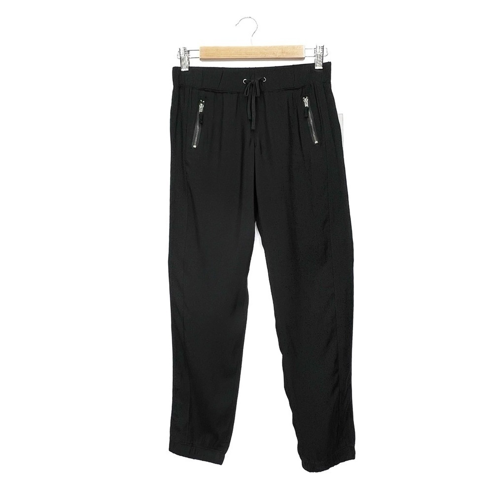 Tractr Sateen Twill Jogger Girl’s Size 12 Black Woven Rayon Fabric New NWT